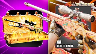 CHEAP CASE GAVE ME AWP DESERT HYDRA !!! - HELLCASE