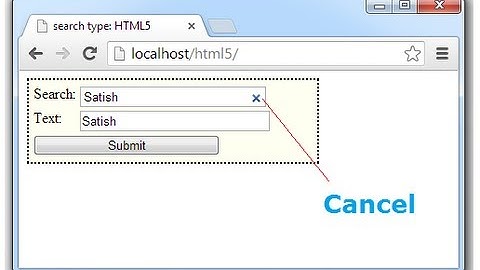 Form Input Type - search: HTML5