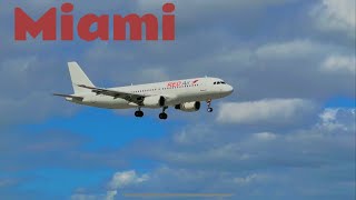 Morning MIAMI PLANE SPOTTING  | New Red Air A320 |  767 operations | RWY 9 | Aircraft Information