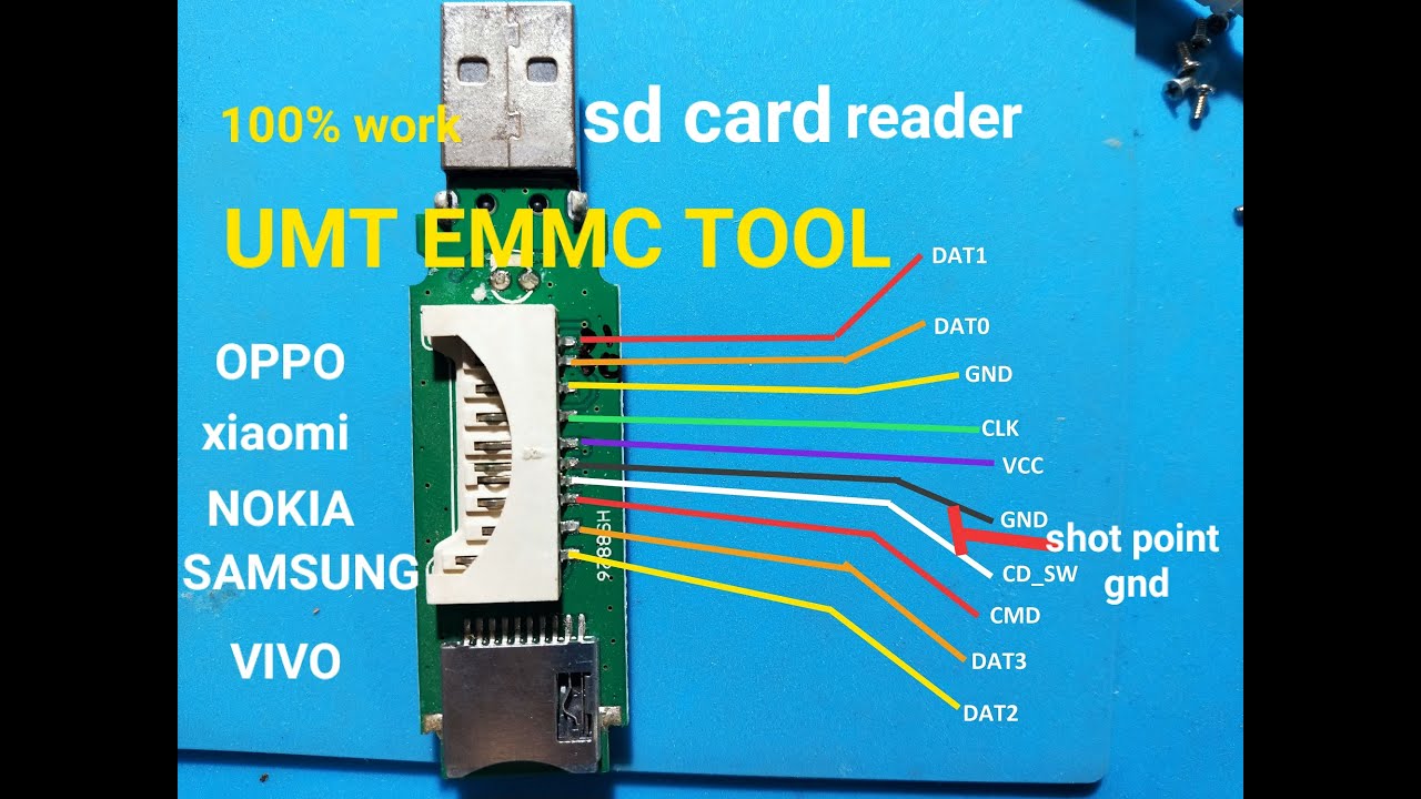 UMT EMMC ISP TOOL V.01 100% work sd card reader / HOW TO USE UMT EMMC