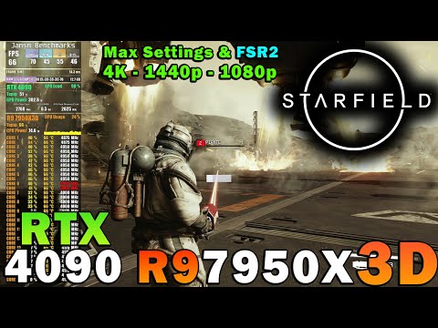 Starfield | RTX 4090 | Ryzen 9 7950X3D | 4K - 1440p - 1080p | Ultra Settings | FSR2 ON & OFF