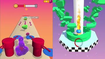 Blob Runner 3D vs  Stack Ball Speedrun All Levels Gameplay