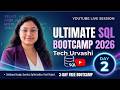 ULTIMATE SQL BOOTCAMP 2026 (Day 2) | Aggregates, Group By, JOIN(Free Live Session with Tech Urvashi)