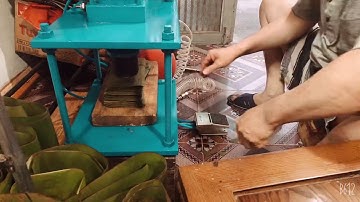 Máy dập lá chuối hình tròn, máy cắt lá chuối làm bánh giầy giá rẻ bền bỉ tăng năng suất lao động