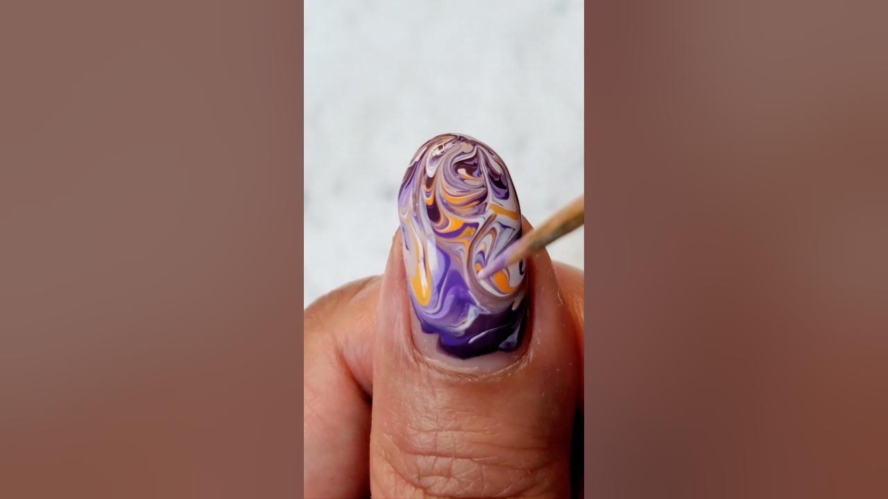 8. Marble Nail Art with Toothpick - wide 7