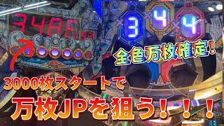 【メダルゲーム】3000枚スタートのウンディーネで万枚JPを狙う！【フォーチュントリニティ4】【FT4で万枚取れるまで終われません！】