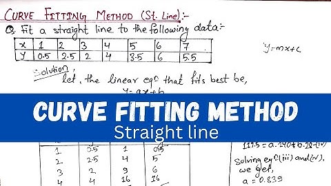Curve Fitting Metod || How to Fit a linear Curve