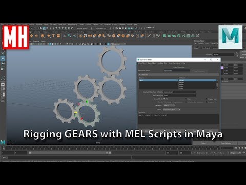 Rigging GEARS in Maya using MEL Scripts ( No Plugin needed )
