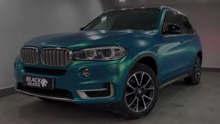 Car Wrapping and Window Tinting: Satin Cool Teal - BMW
