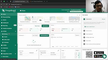 Komunikasi dengan Broker dan Dashboard ThingsBoard - Wokwi