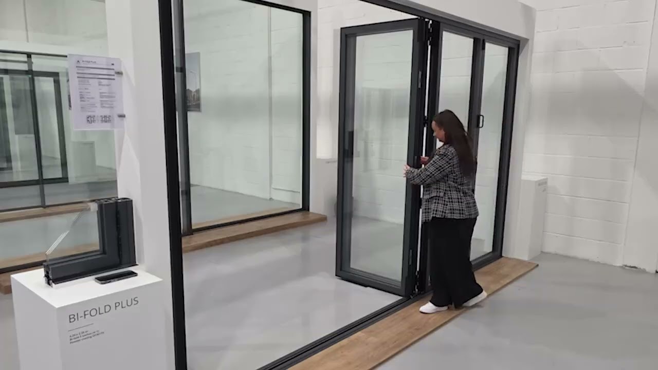 Axiom F80+  premium aluminium bifold door.  Inspirational, Aspirational and Affordable.
