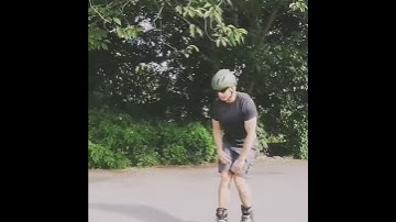 Inline Skating Downhill Magic Slide Progress, Raw Video.