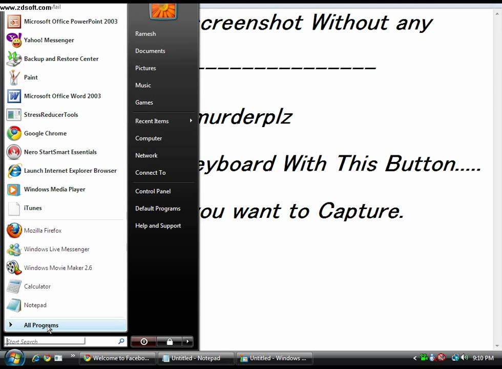 How to Make a Screen Shot Simply HD - YouTube