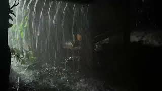 Heavy Rain on Window With Thunder Sounds  Sleep Instantly in 10 Minutes  White Noise Rain