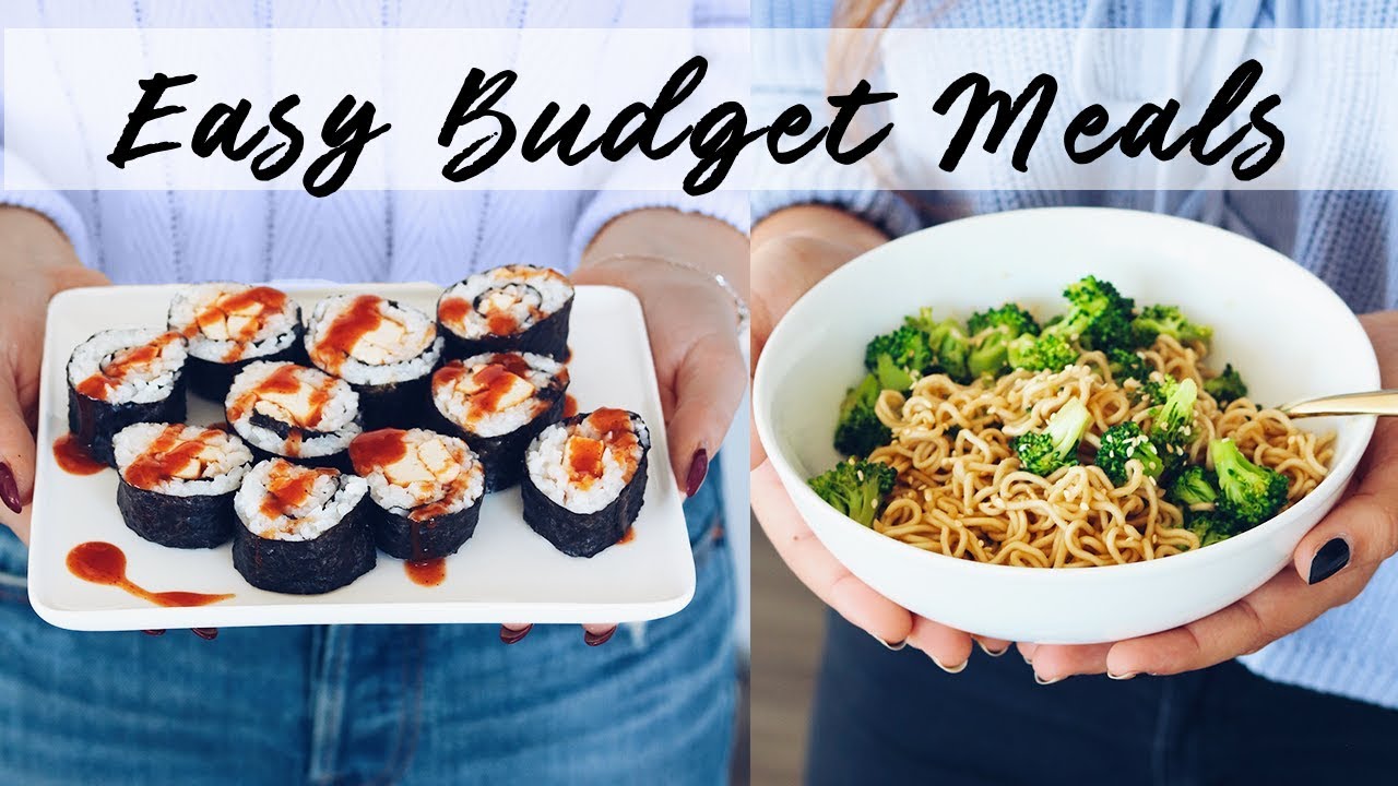 EASY VEGAN BUDGET MEALS (great for students!) - YouTube