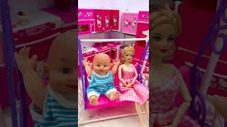Satisfying With Unboxing Barbie and Doll Swing Slide Toys, ASMR Video #shorts