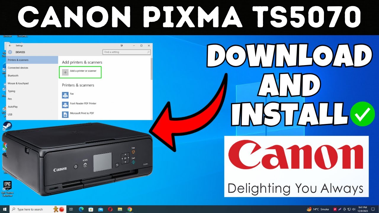 How To Download Install Canon Pixma Ts5070 Printer Driver In Windows