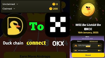 Duck chain connect Okx wallet | duck wallet connect & withdraw claim || duck airdrop| Zulfaqar Ahmad