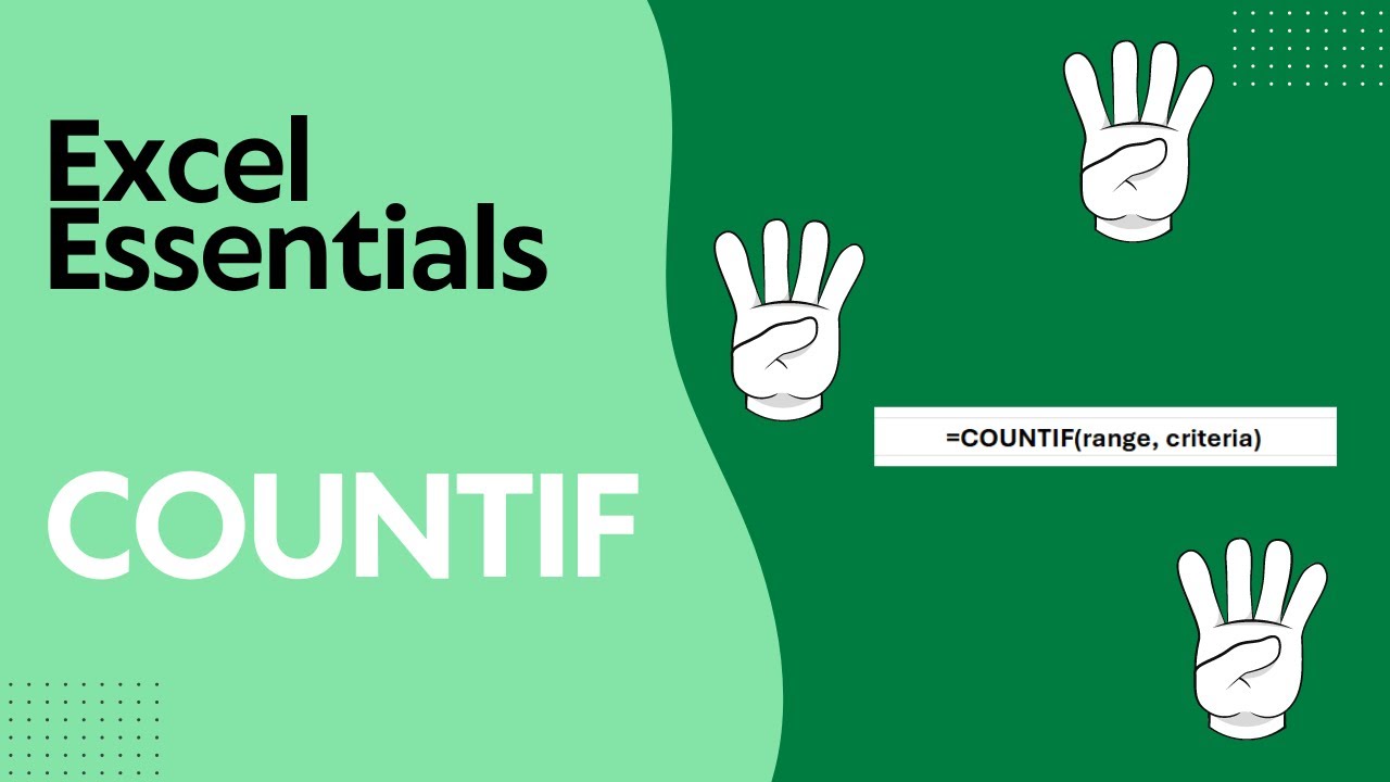 COUNTIF - Excel Essentials S02E07 - YouTube