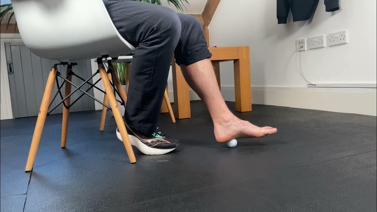 Ball rolling for plantar fasciitis YouTube