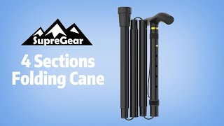 SupreGear Folding Cane: Lightweight, Adjustable & Travel-Ready! 🚶‍♂️✨