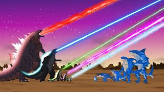 EVOLUTION of GODZILLA'S ATOMIC BREATH vs EVOLUTION of SHARK: Power Levels / ANIMATION