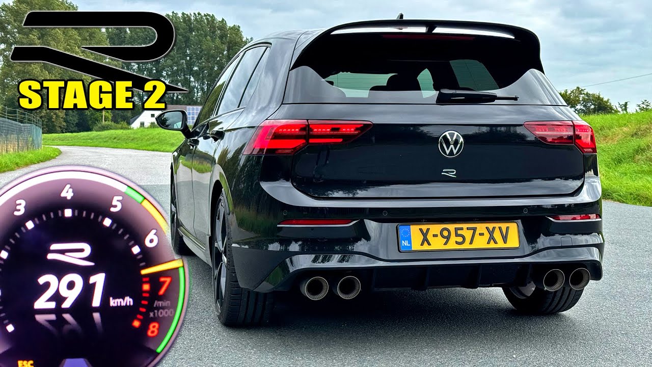 VW GOLF R MK8 *STAGE 2* // 0-100 100-200 1/4 MILE & AUTOBAHN RUN! - YouTube