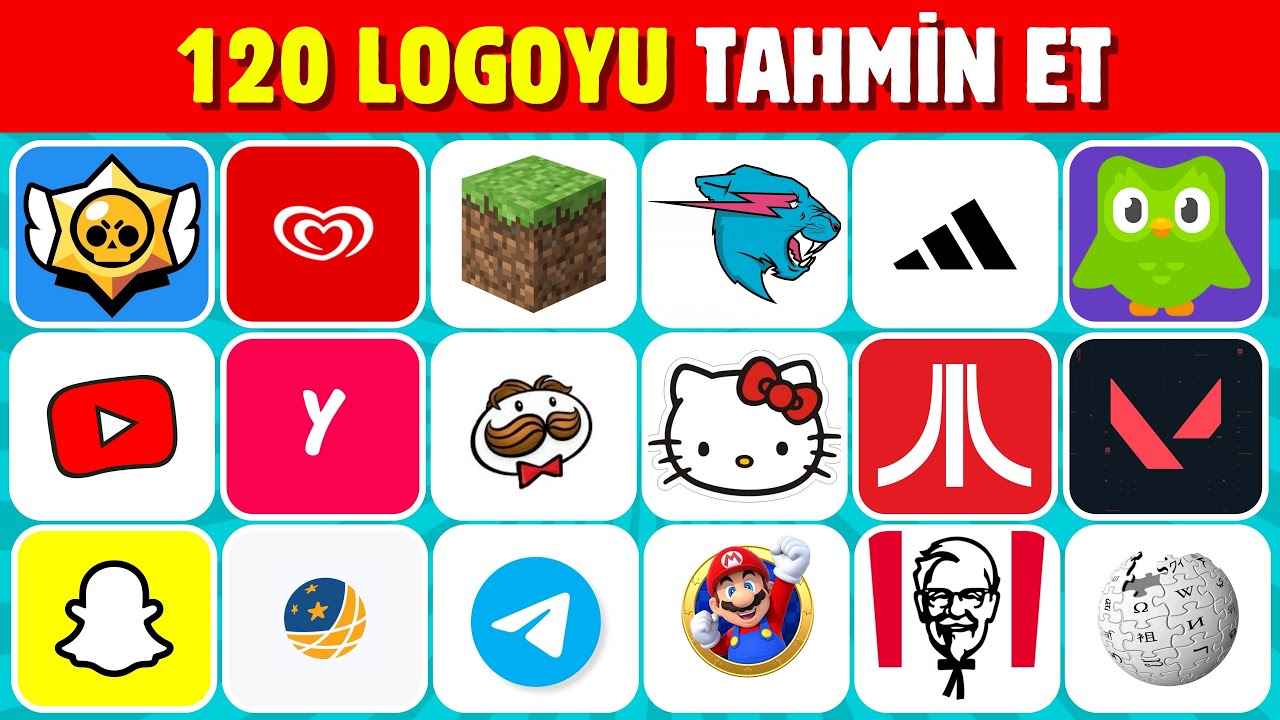 Logoyu Tahmin Et 💯| 5 Saniyede Logo Tahmin Et 🔥| 120 Popüler Logo | Logo Tahmin 2024