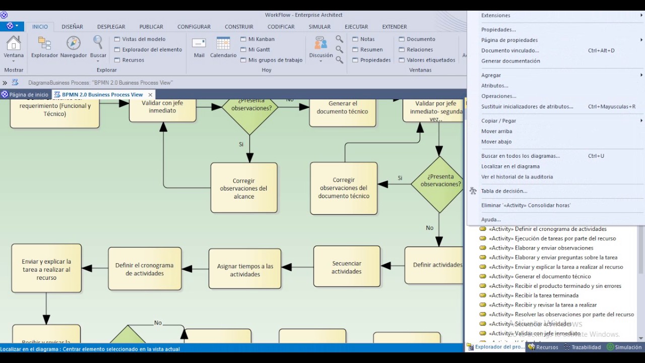 Modelando y simulando los procesos de negocio en Enterprise Architect
