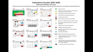 Calendario escolar 2021 2022