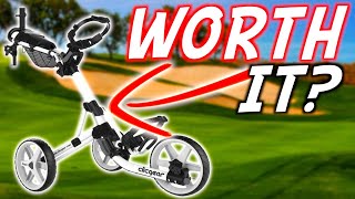 CLICGEAR 4.0 PUSH CART 6 MONTH REVIEW. Is It The Best Golf Push Cart??? Clic gear footage