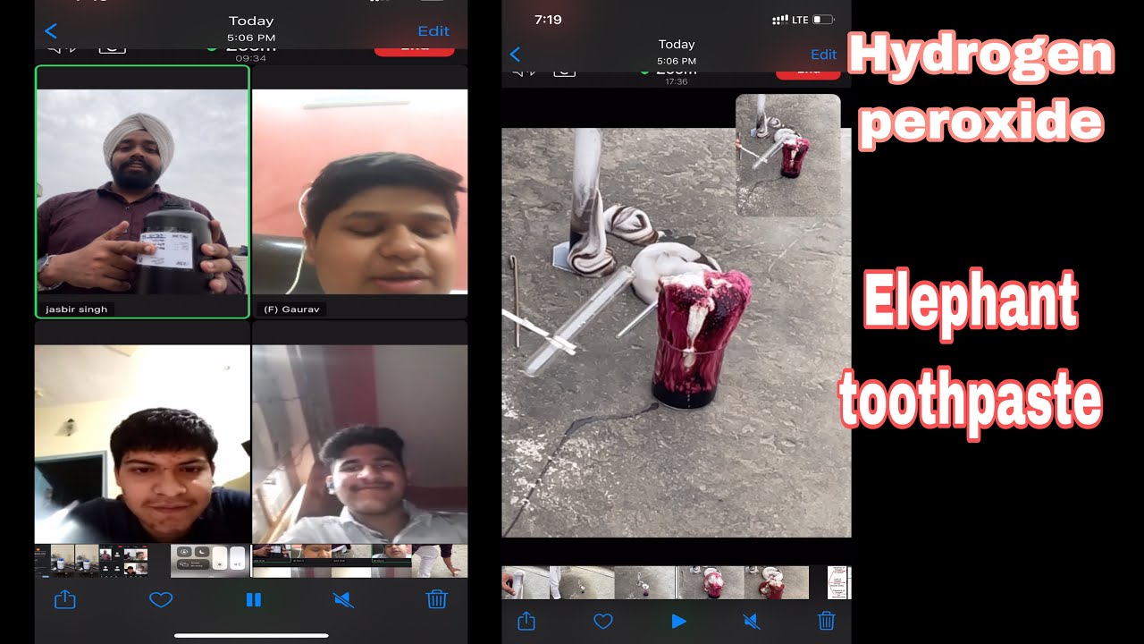 Online class experiment || Practical knowledge is must|| elephant toothpaste || hydrogen peroxide