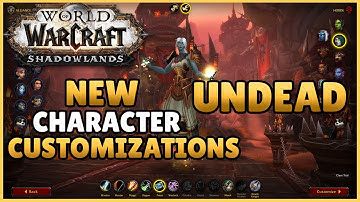 World of Warcraft Shadowlands NEW Character Customizations! - UNDEAD | Shadowlands PTR