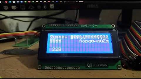 just checking types of ASCII characters available on 20X4 LCD Display