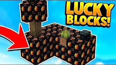 1v1v1v1 FIRE / PRESTONPLAYZ LUCKY BLOCK SKY WARS! - Minecraft Mods