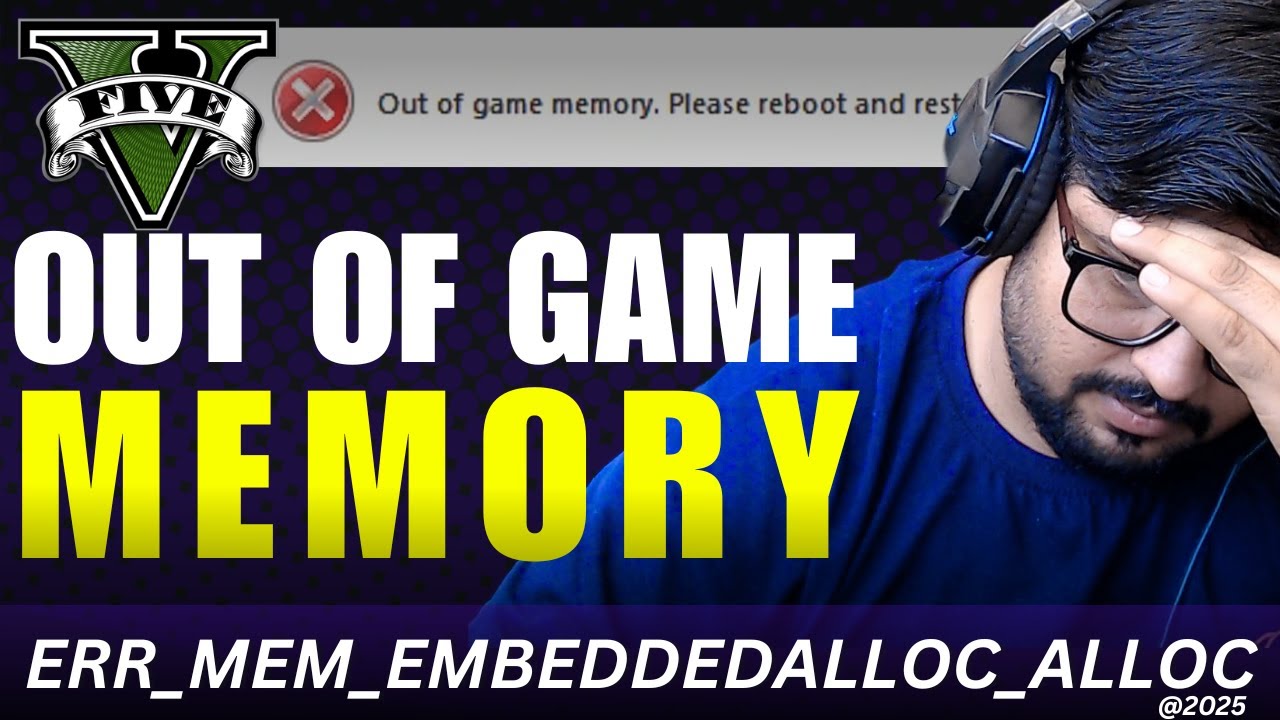 FIXED OUT OF GAME Memory Error IN GTA 5 QUICK Guide in Hindi/Urdu