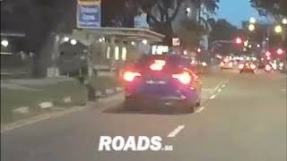 Taxi Knocks Down Pedestrian Crossing Road