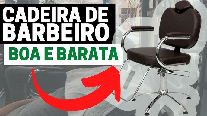 Cadeira De Cabeleireiro e Barbeiro Reclinável Com Base - BM Móveis