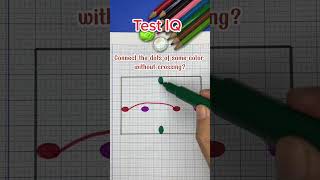 IQ Test: Connect the dots of same color without crossing #iqtest #iq #quiz #test #trendingshorts