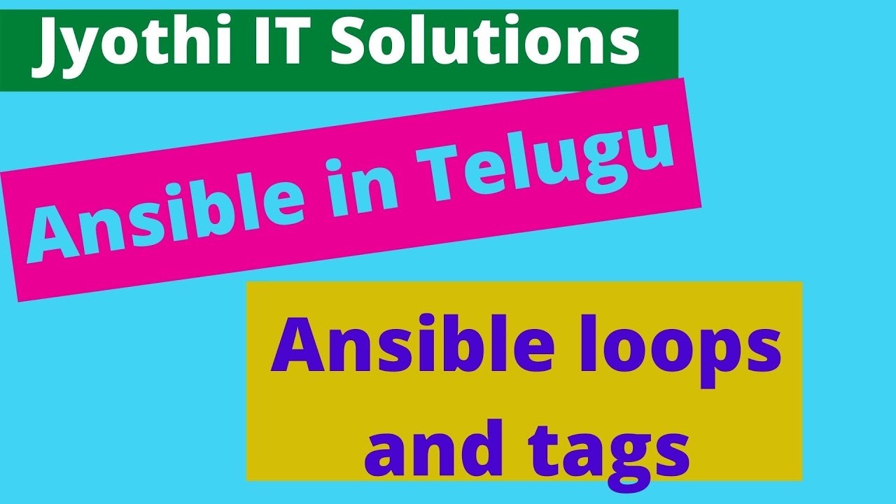 13 Ansible loop and tags in Telugu - YouTube