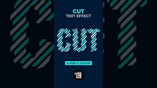 Cut Text Effect in Adobe Illustrator | Sliced Text Effect | Graphic Design | Text Logo Design |