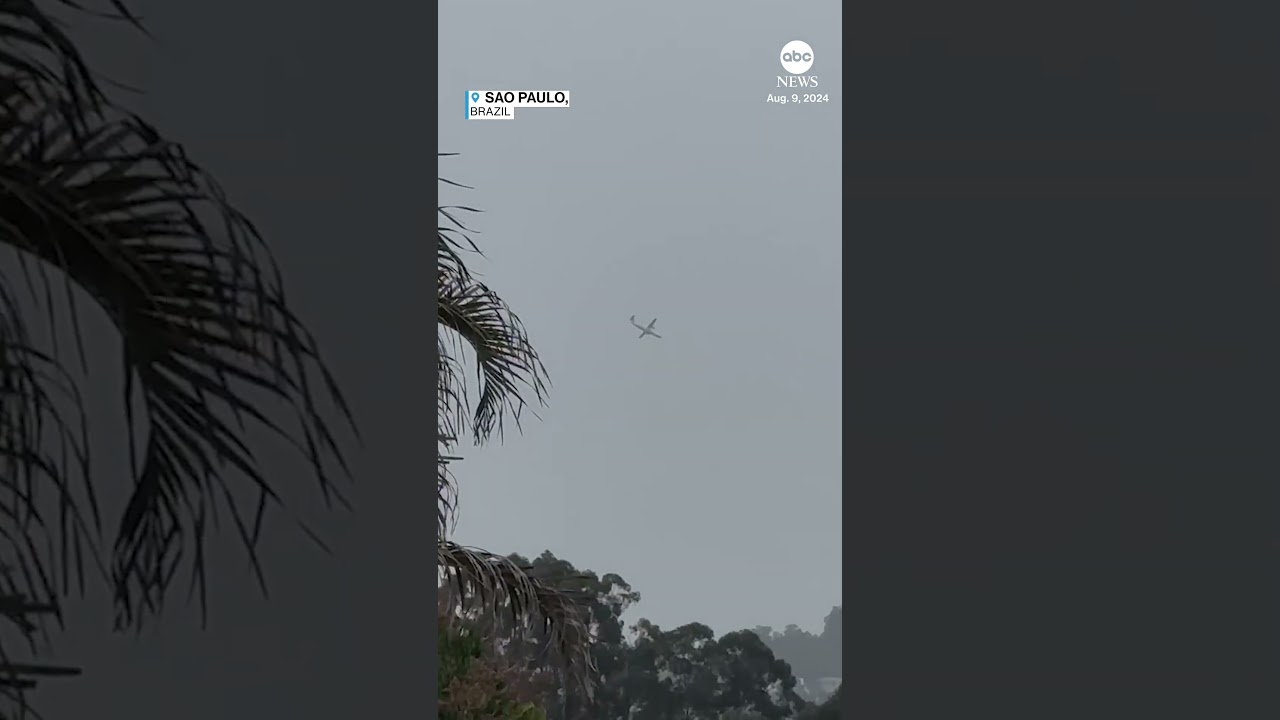 Footage captures plane carrying 62 people spiral out of sky in Brazil