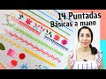 BORDADO A MANO PARA PRINCIPIANTES PASO A PASO | 14 PUNTADAS BÁSICAS QUE DEBES APRENDER!!