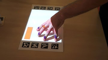 Augmented reality with touch and tracking, interactive projection.
