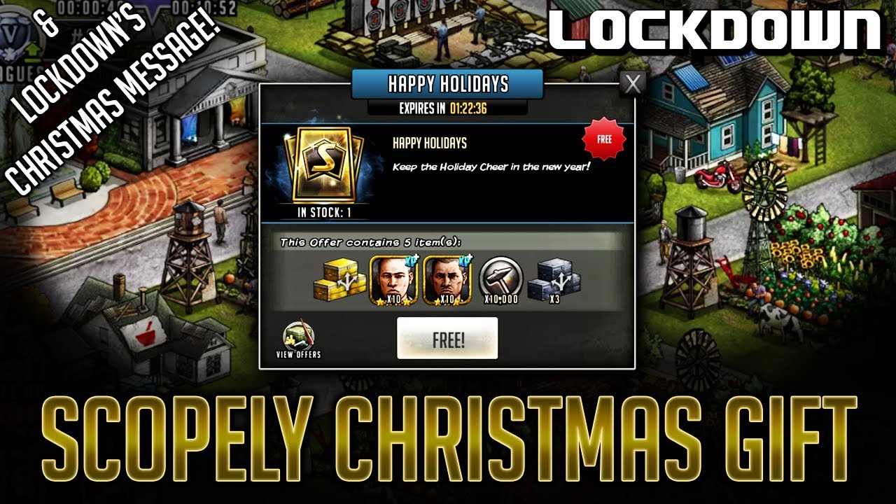 TWD RTS: Scopely FREE Gift & Lockdowns Christmas Message! The Walking Dead: Road to Survival