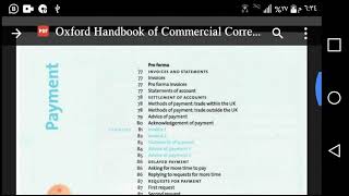 Commercial correspondence letters of payments, advice letter, payments request letters