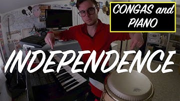 How To Do 2 Independence Exercises with Congas and Piano