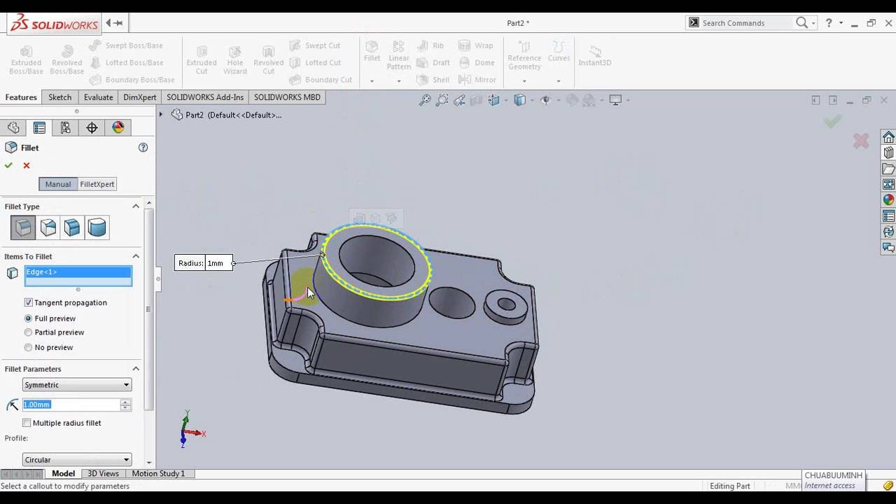 SolidWorks 2016 tutorials Excersice_ 3D Modeling 8 YouTube