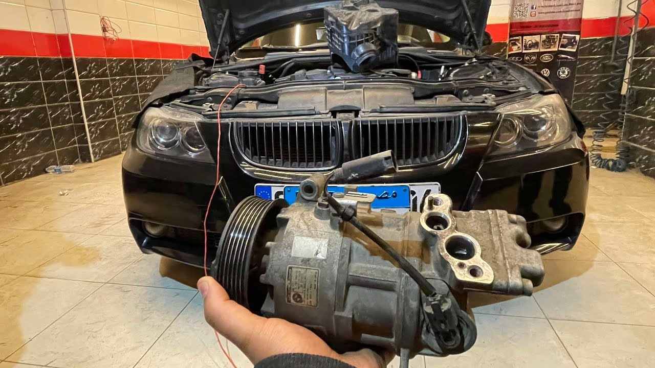 طريقه تغيير كومبريسور تكييف بي ام دبليو.. Diy BMW e90 ac compressor ...