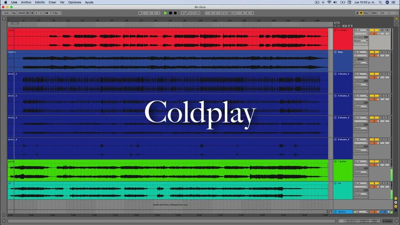 Coldplay Shiver stems multitrack YouTube